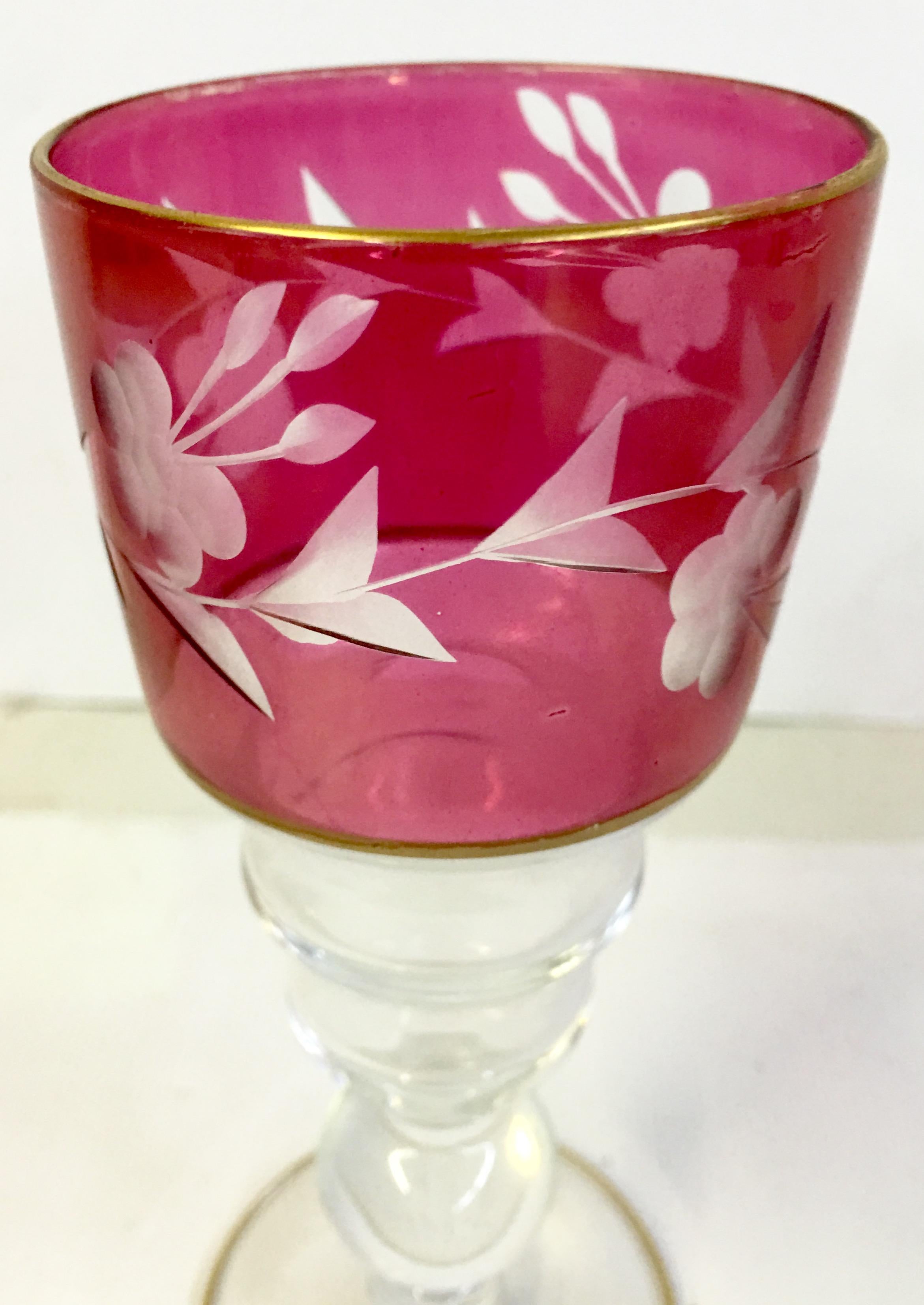 etched cordial glasses