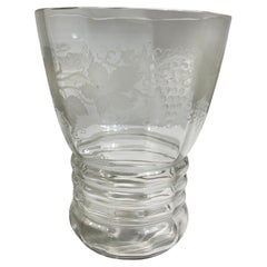 Vaso di cristallo acidato della metà del XX secolo