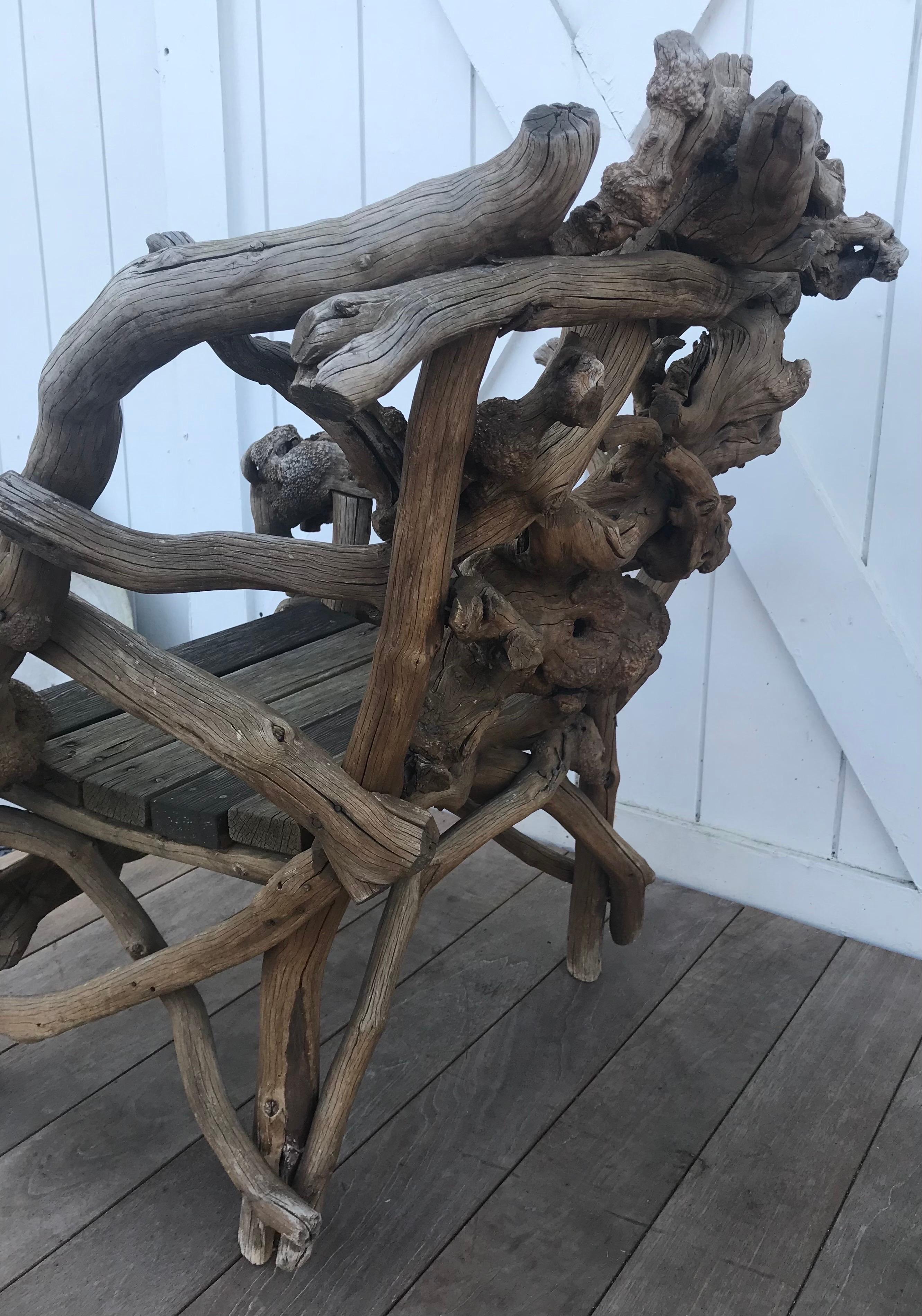 French Mid-20th Century European Rhododendron Root Armchair  For Sale