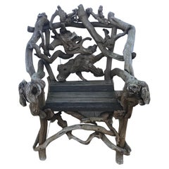 Mid-20th Century European Rhododendron Root Armchair 
