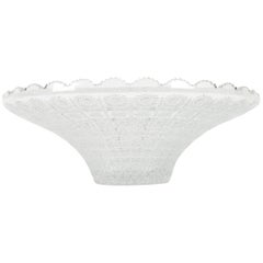 Mid-20th Century Exquisite Cut Crystal Center Piece Bowl