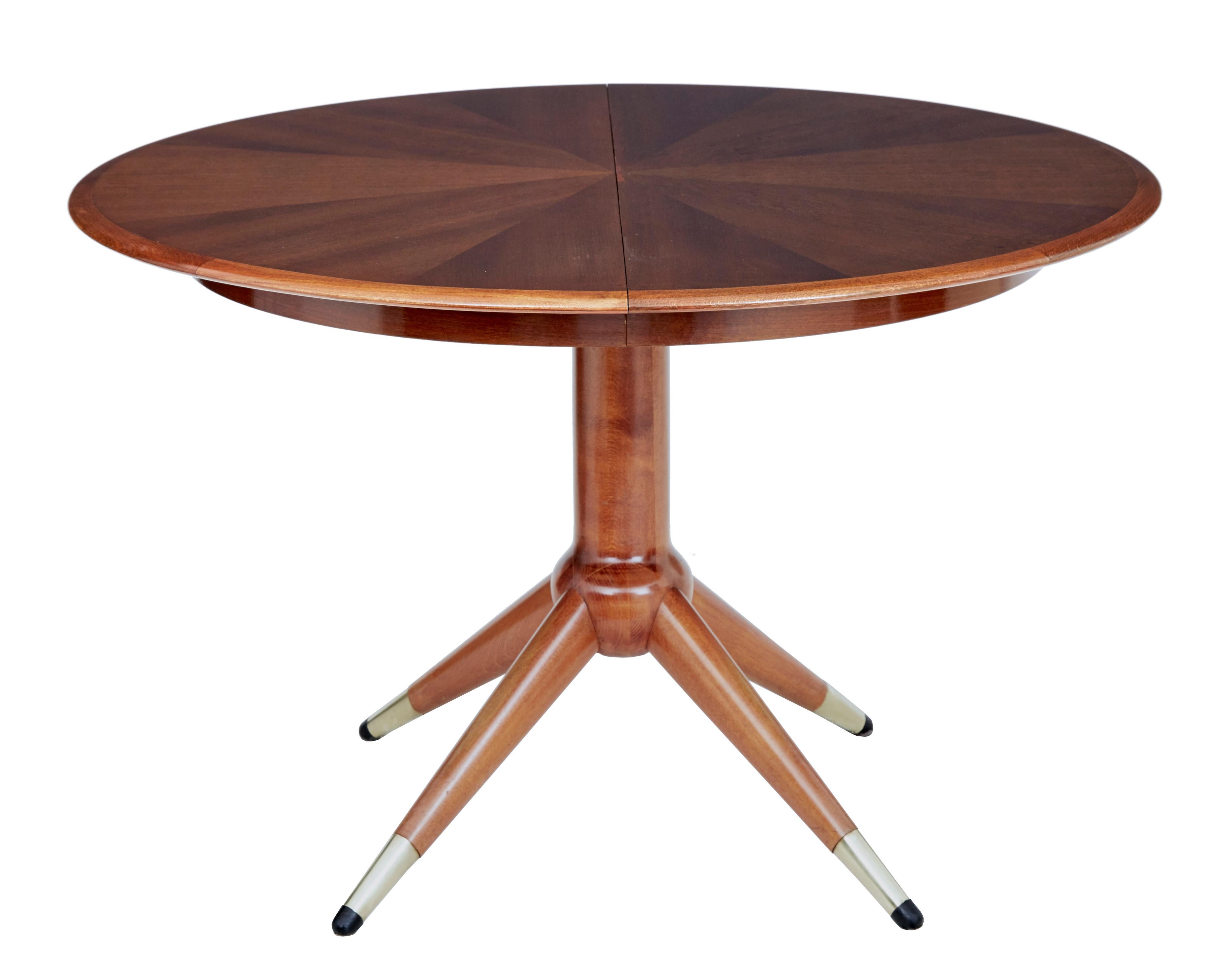 Mid-Century Modern Mid 20th Century Extending Teak Dining Table by David Rosen