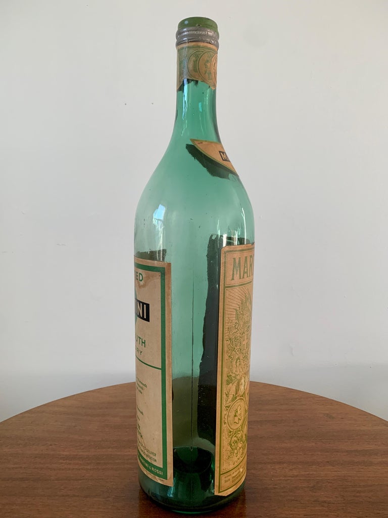 Mid20th Century Extra Large Martini and Rossi Vermouth Glass Bottle