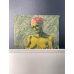 Mid 20th Century Fauvist Style Figurative Nude Oil Painting