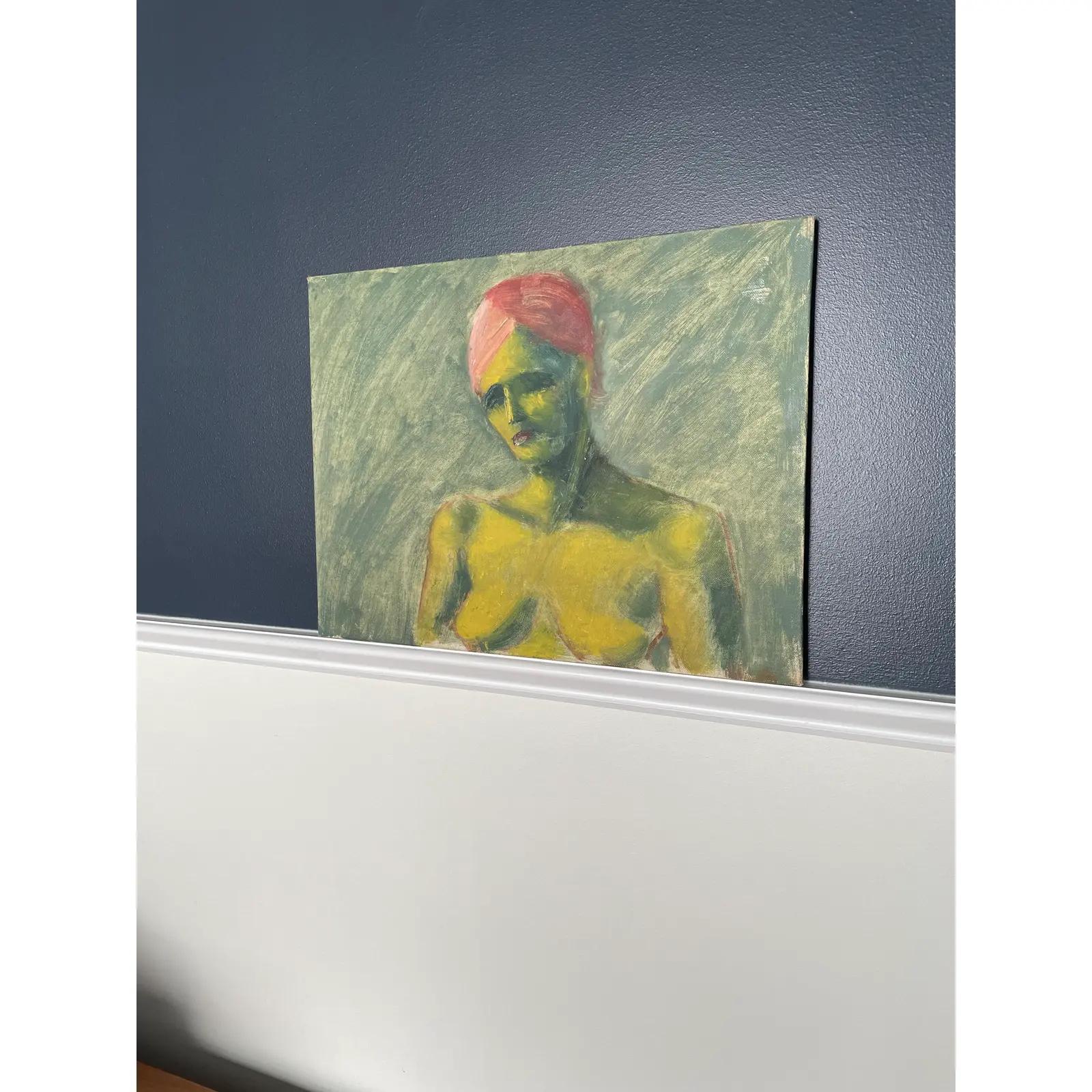 Unknown Mid 20th Century Fauvist Style Figurative Nude Oil Painting For Sale