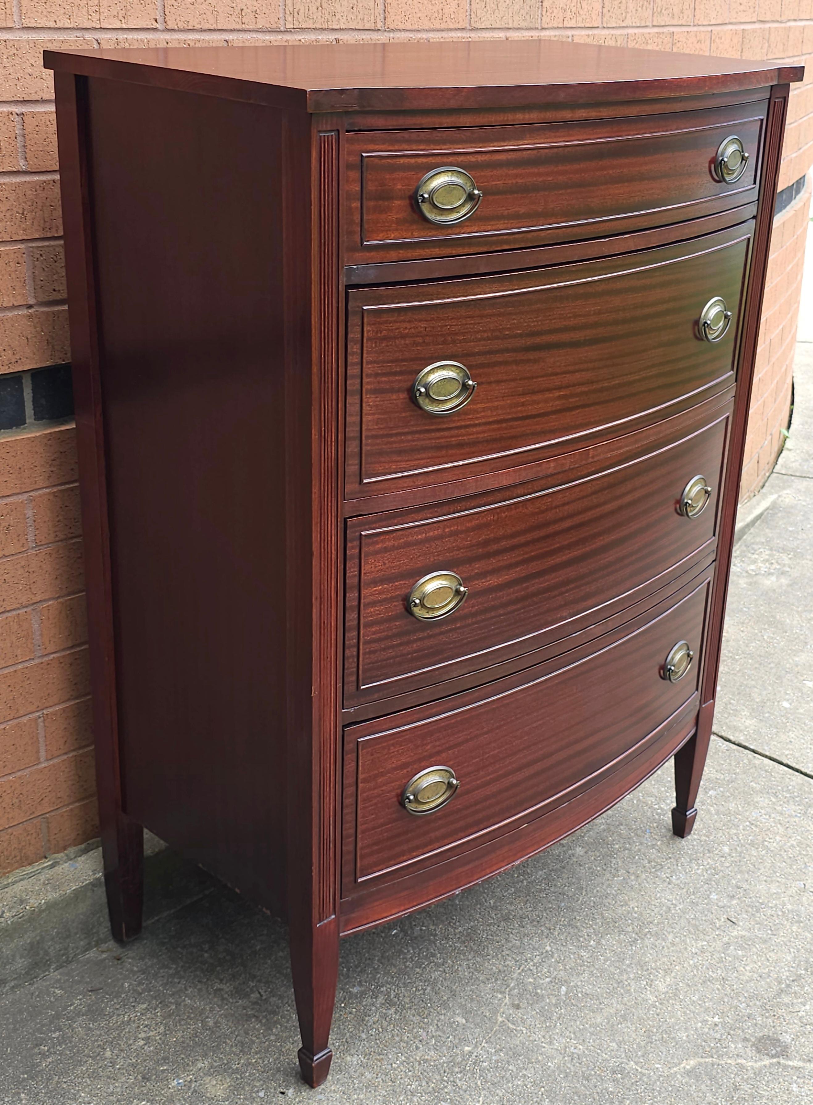 Other Mid 20th Century Federal Hepplewhite Style Mahogany Chest of Drawers For Sale