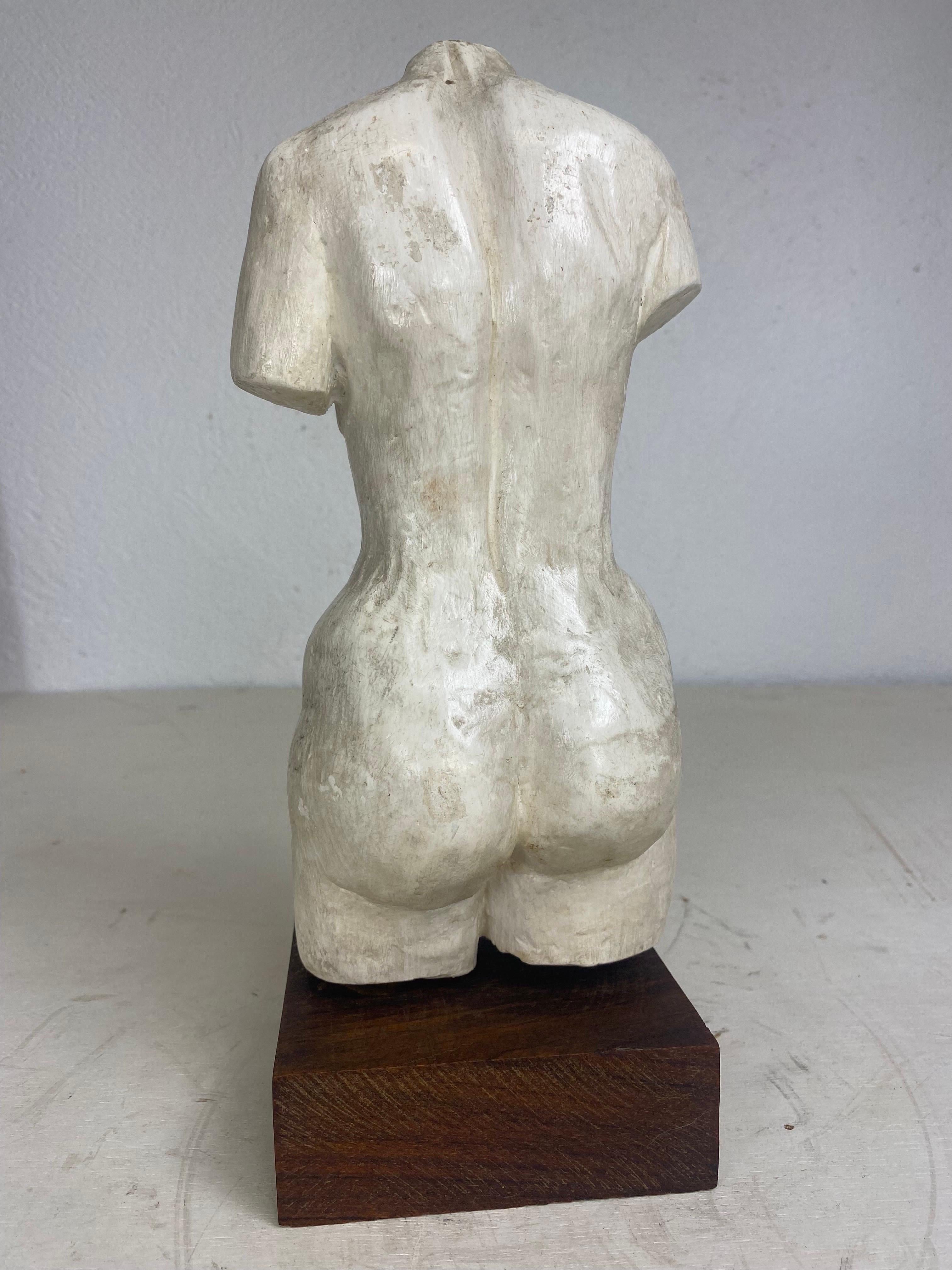 Mid-Century Modern Mid-20th century female nude study plaster sculpture