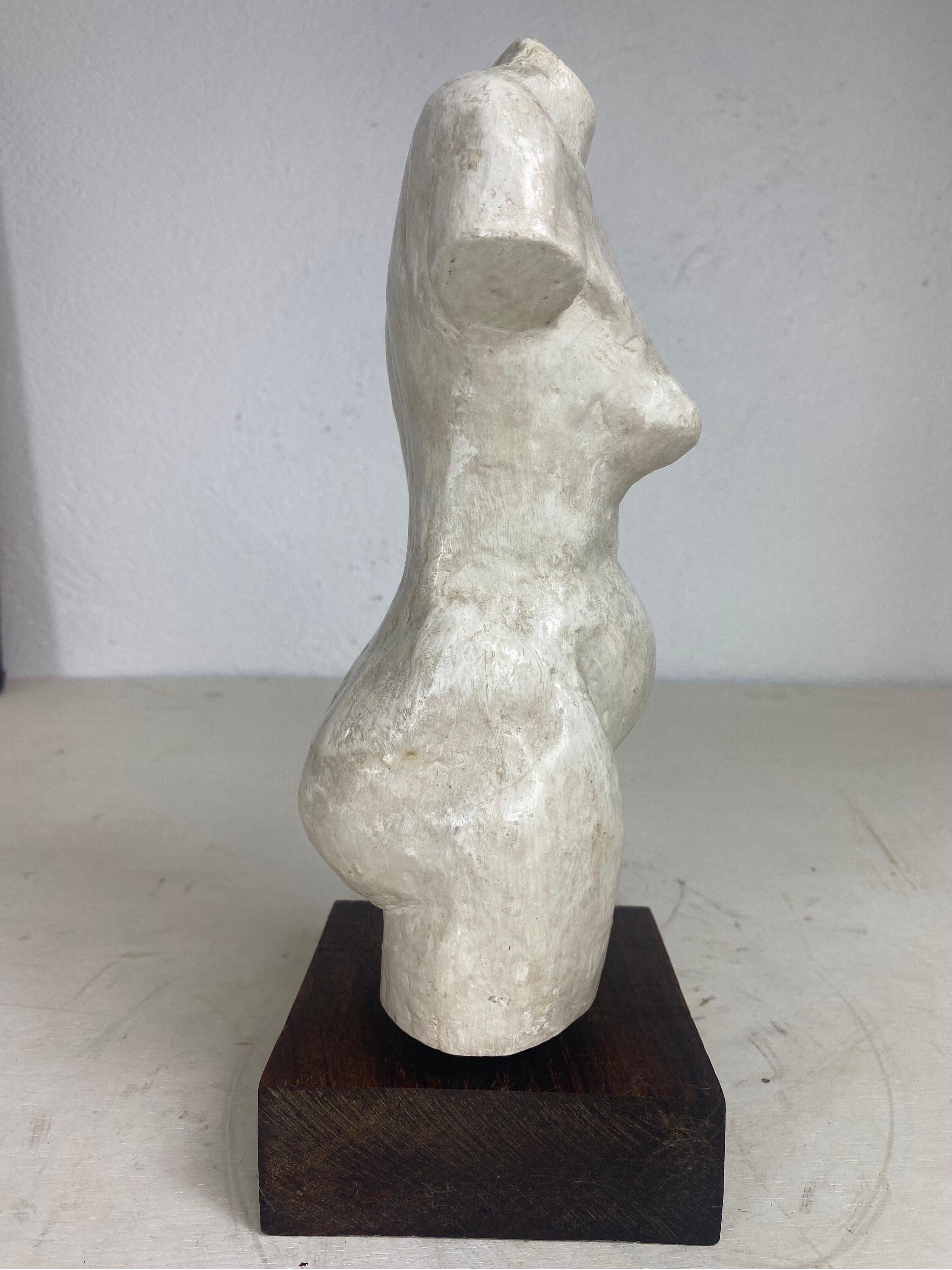 Mid-20th Century Mid-20th century female nude study plaster sculpture