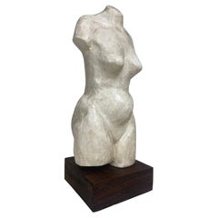 Mid-20th century female nude study plaster sculpture