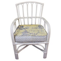 Mid-20th Century Ficks Reed Rattan Arm Chair