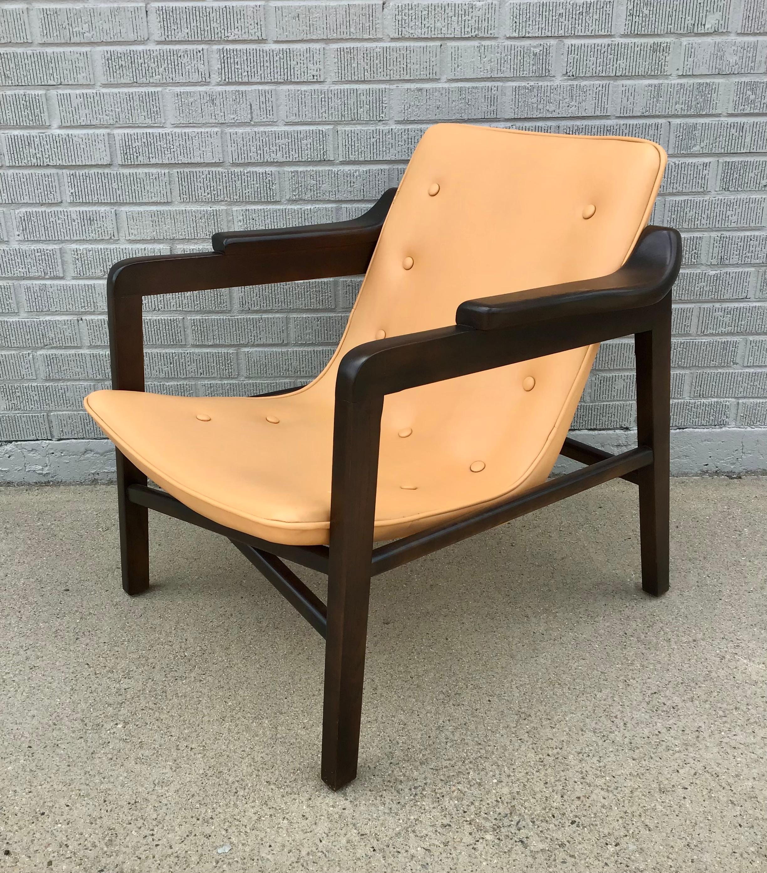 Chaise de cheminée du milieu du 20e siècle attribuée à Tove & Edvard Kindt-Larsen Bon état - En vente à Wheat Ridge, CO