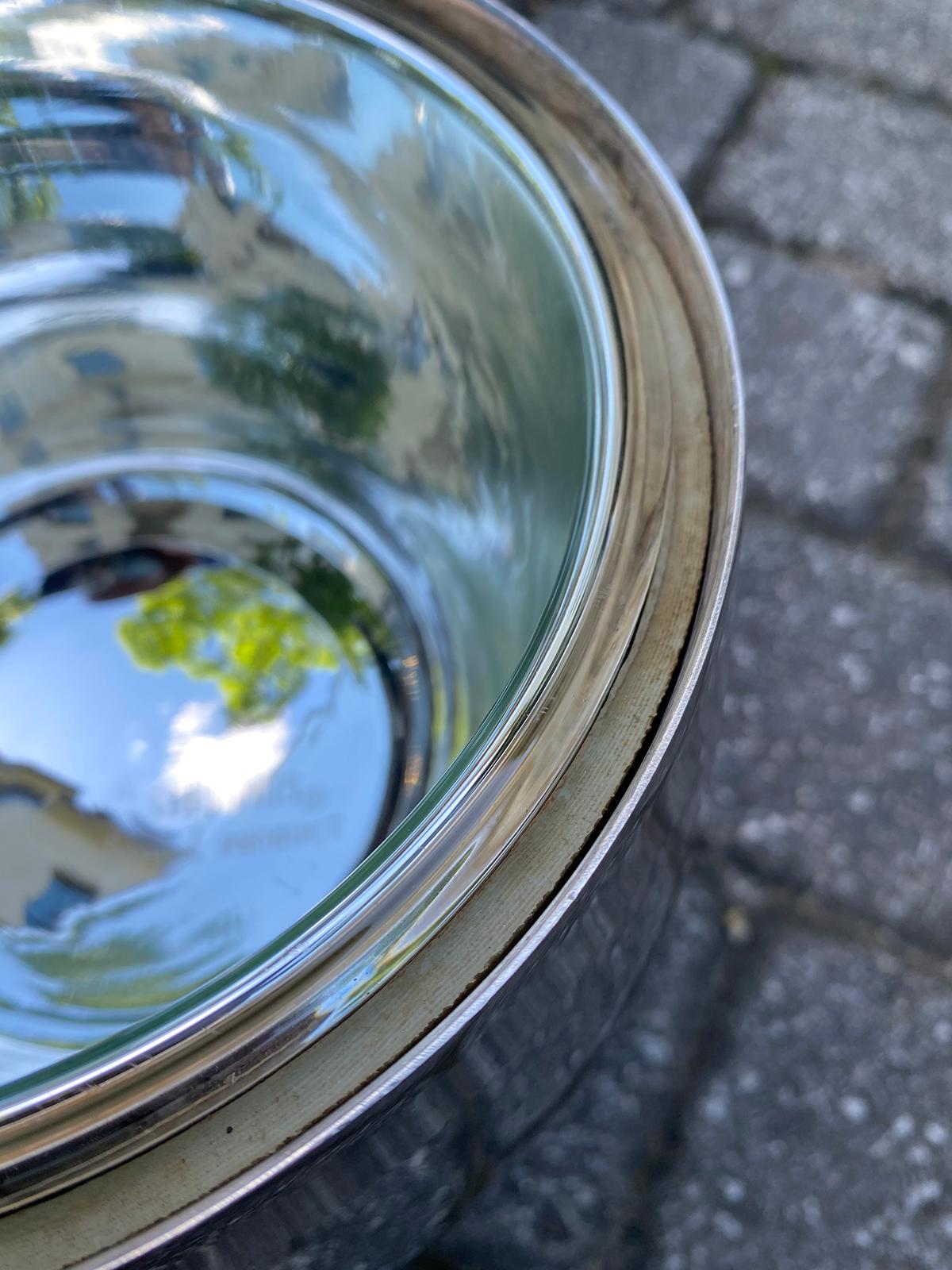 Mid-20th Century Fisher Silverplate Ice Bucket with Sterling Bull & Bear For Sale 10