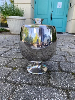 Mid-20th Century Fisher Silverplate Ice Bucket with Sterling Bull & Bear