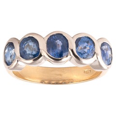 Mid-20th Century Five Stone Sapphire Ring