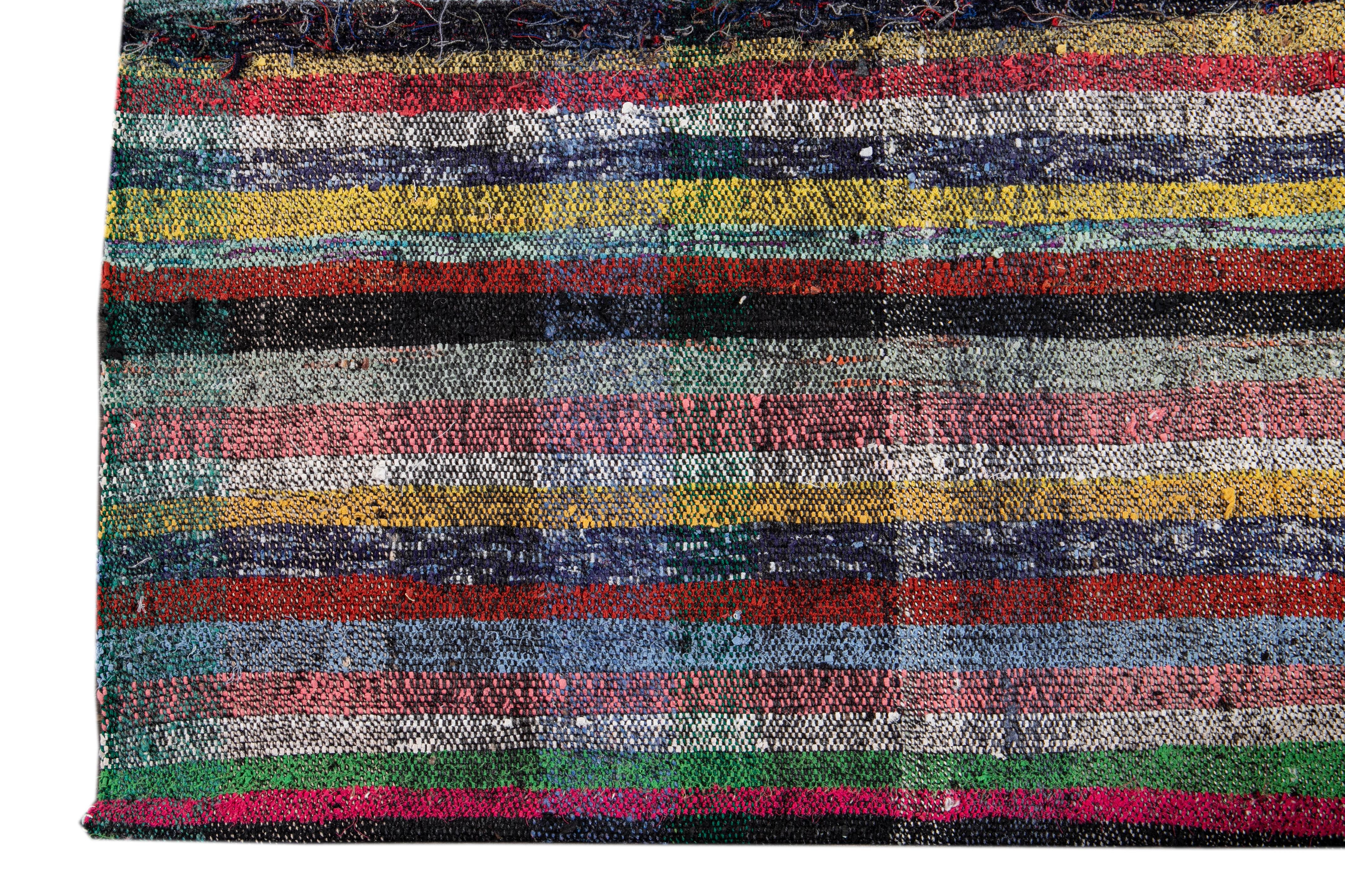 Indian Mid-20th Century Flat-Weave Runner Rug For Sale