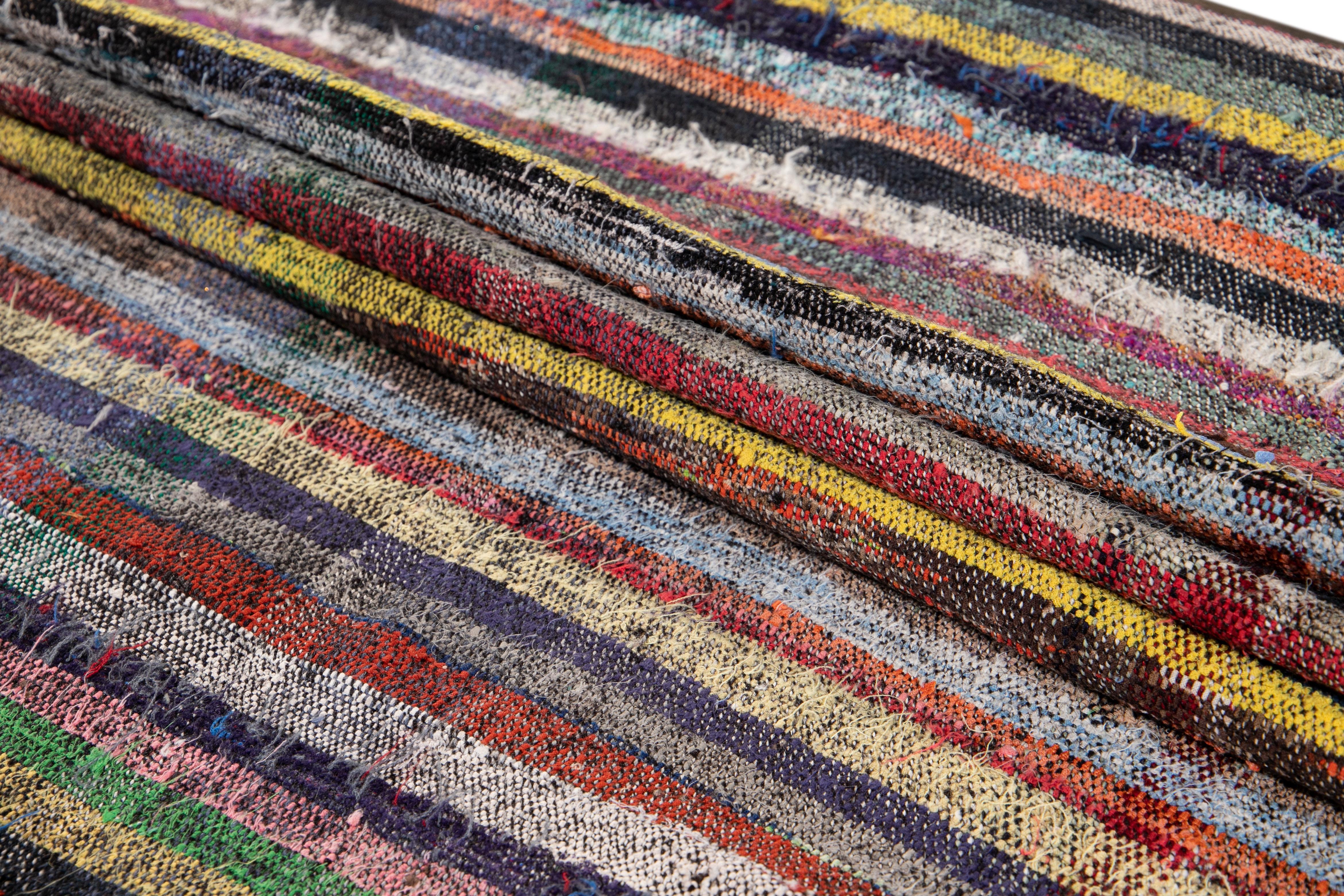 Contemporary Mid-20th Century Flat-Weave Runner Rug For Sale