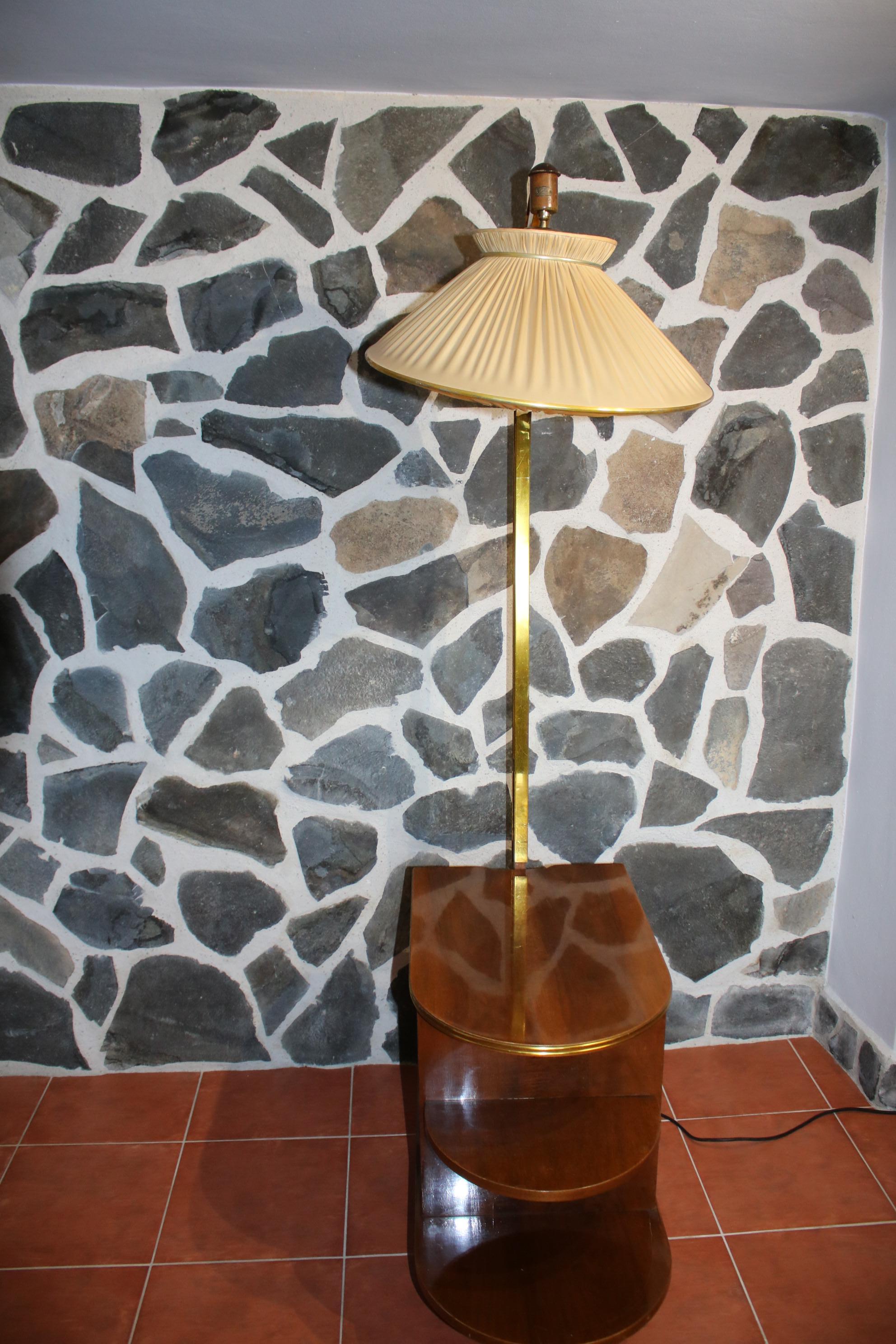 Mid 20th Century Floor Lamp With Built In Liquor Cabinet In Good Condition For Sale In Lučenec, SK