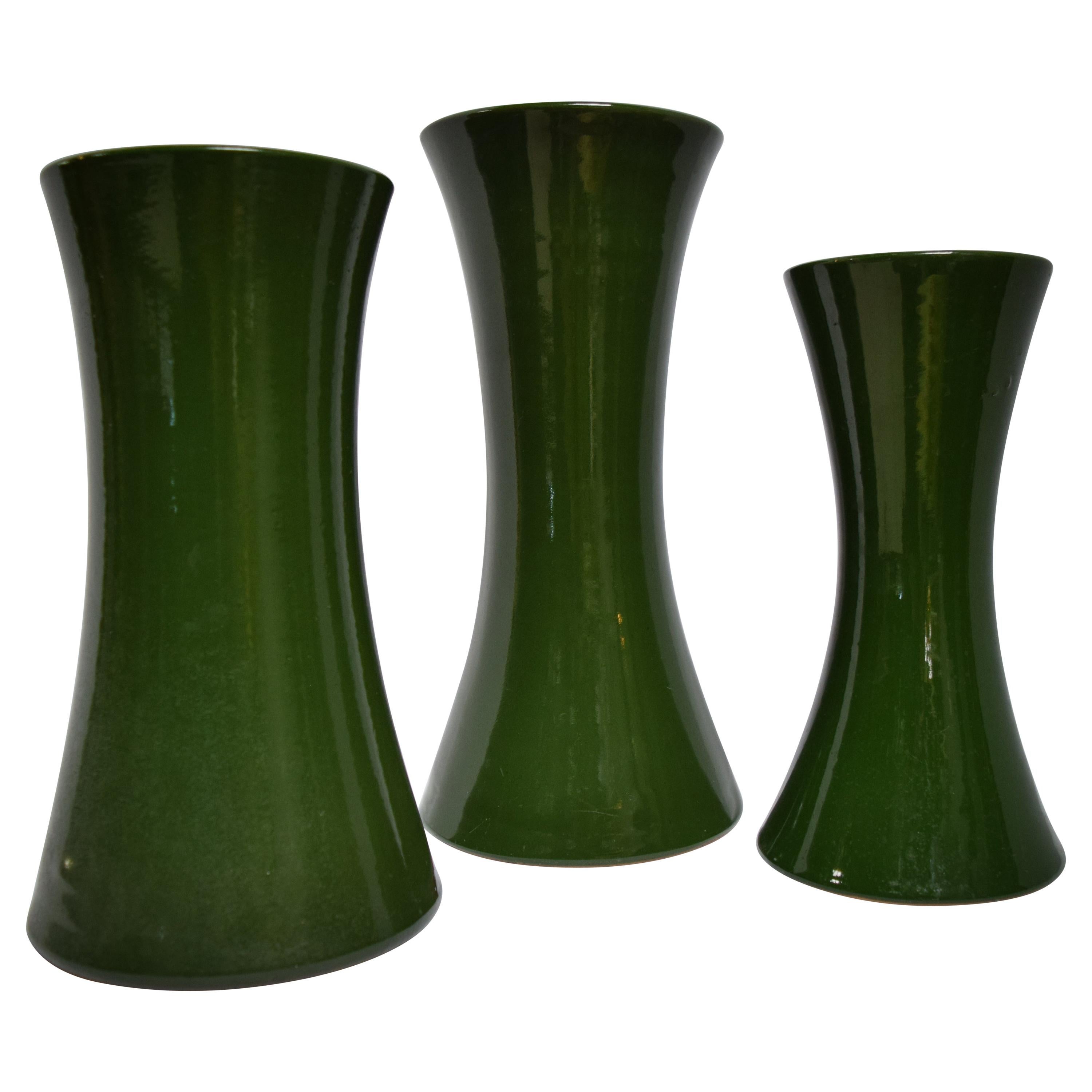 19th Century Floral Competition Vases, Set of 3
