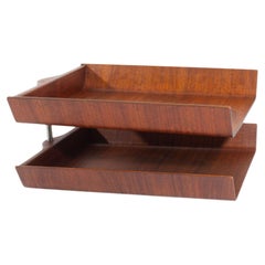 Mid-20th Century Florence Knoll Molded Plywood Pivoting Letter Tray