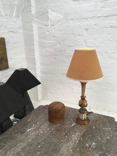 Mid 20th Century Florentine Giltwood Lamp with Original Shade Regency Style