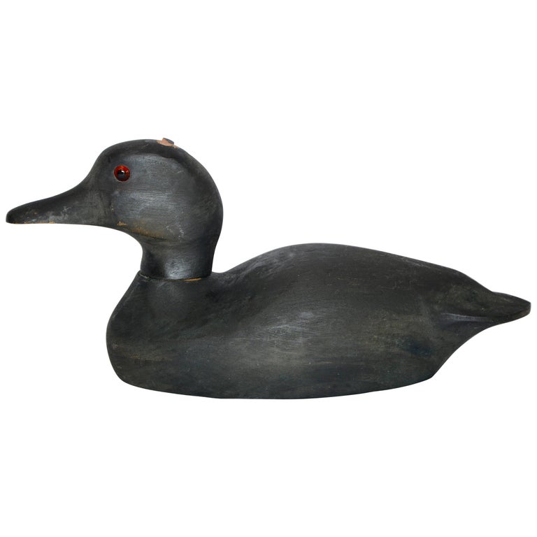 Mid20th Century Folk Art Wooden Duck Decoy For Sale at 1stdibs
