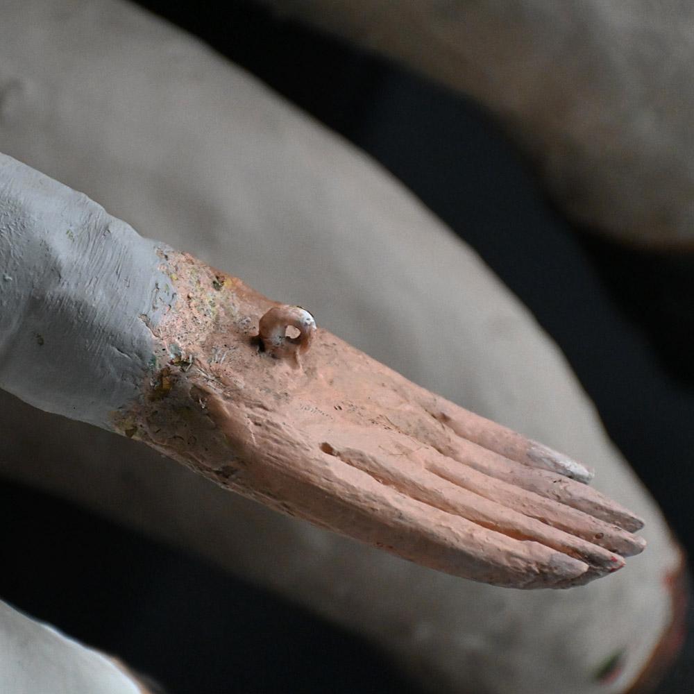 Mitte des 20. Jahrhunderts folkart geschnitzt Holz Außenseiter Kunstfiguren (Niederländisch) im Angebot