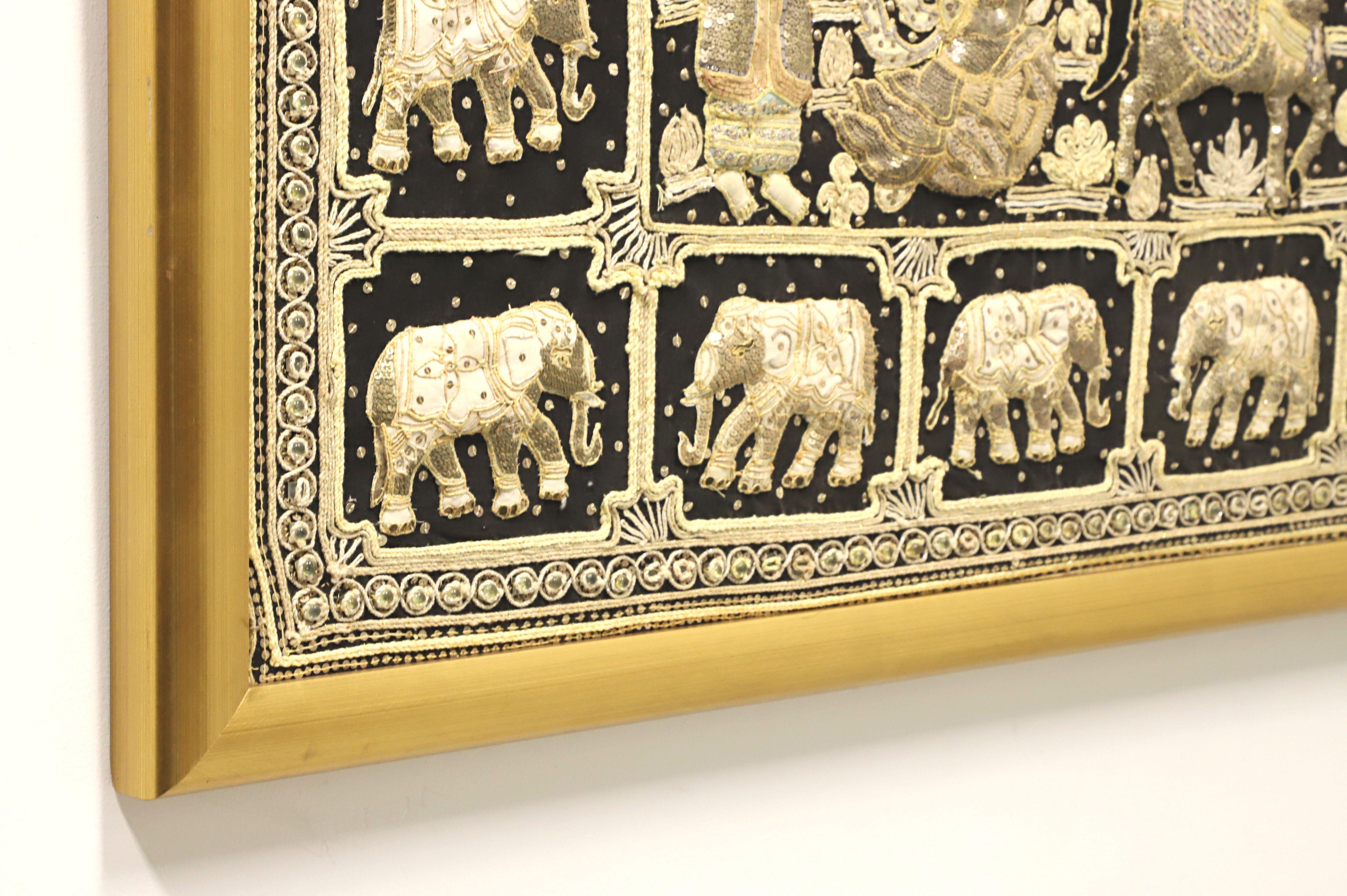 Mid 20th Century Framed Burmese Kalaga Tapestry 6