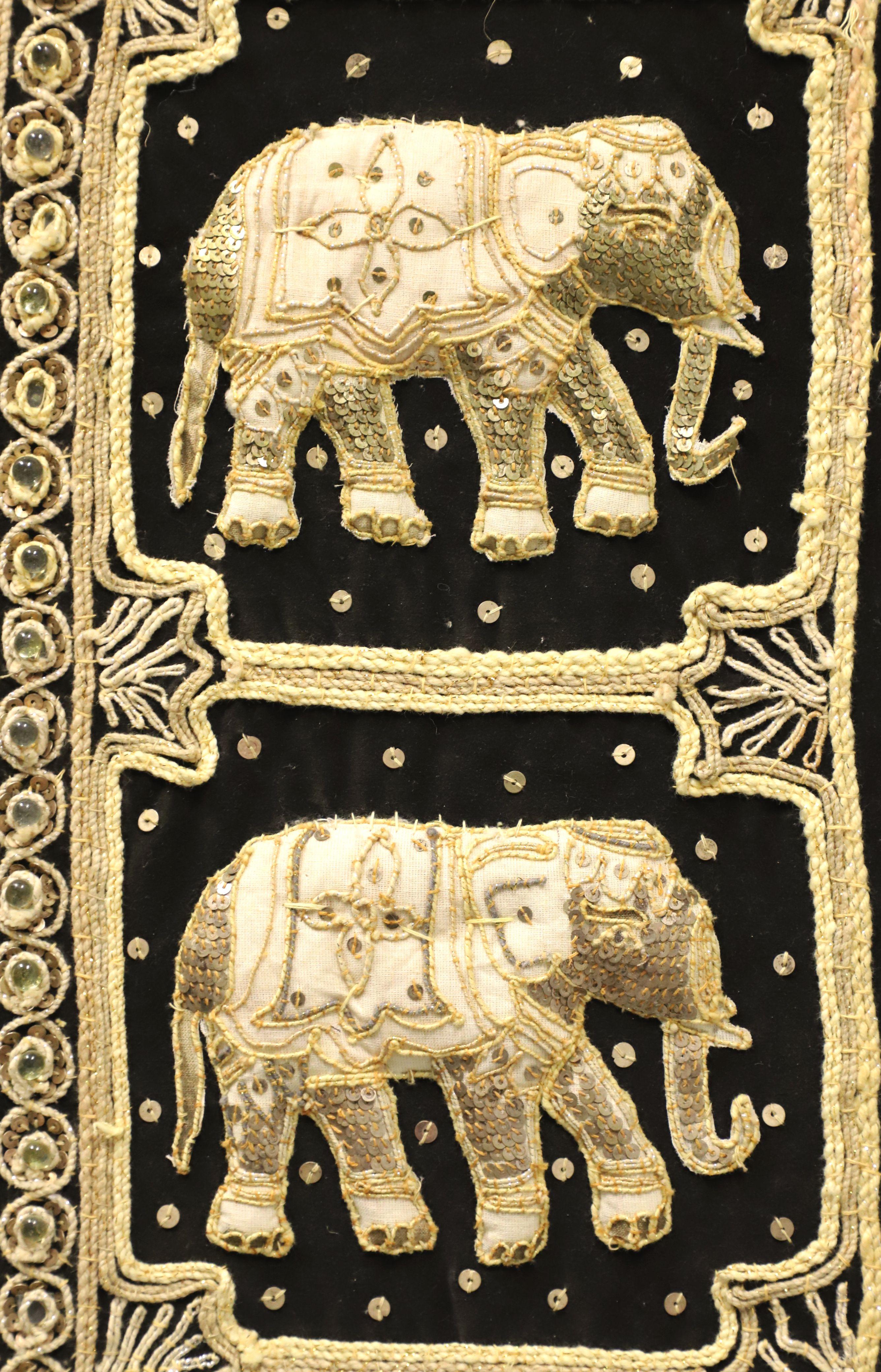 Mid 20th Century Framed Burmese Kalaga Tapestry 2