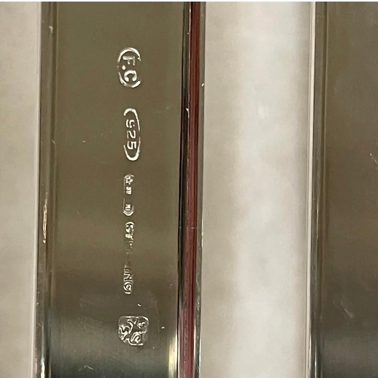 Ciotola da centro in argento 925 della metà del XX secolo di Fratelli Cacchione in vendita 1