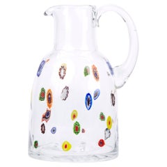 Cruche à eau en verre Murano dispersé Fratelli Toso, milieu du 20e siècle