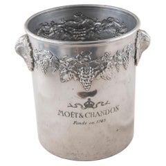 Cubitera o cubo de hielo Moet & Chandon de aluminio francés de mediados del siglo XX