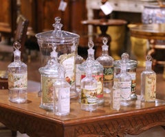 Mid-20th Century French Apothecary or Pharmacy Jars, Set of 14