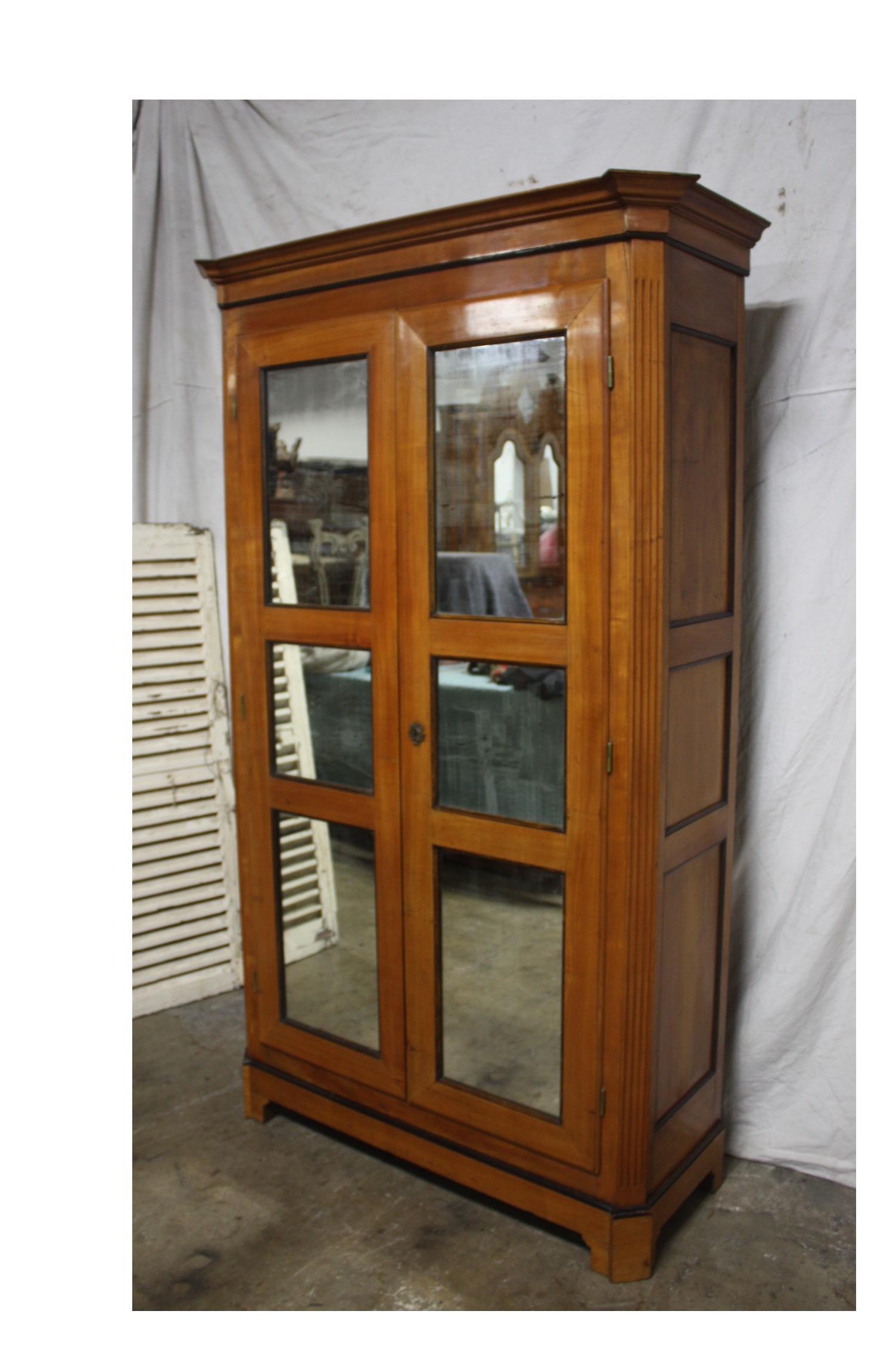 Cherry Mid-20th Century French Armoire