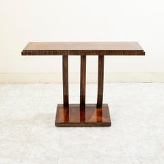 Mid-20th Century French Art Deco Style Amboyna and Palmwood Console, Sofa Table