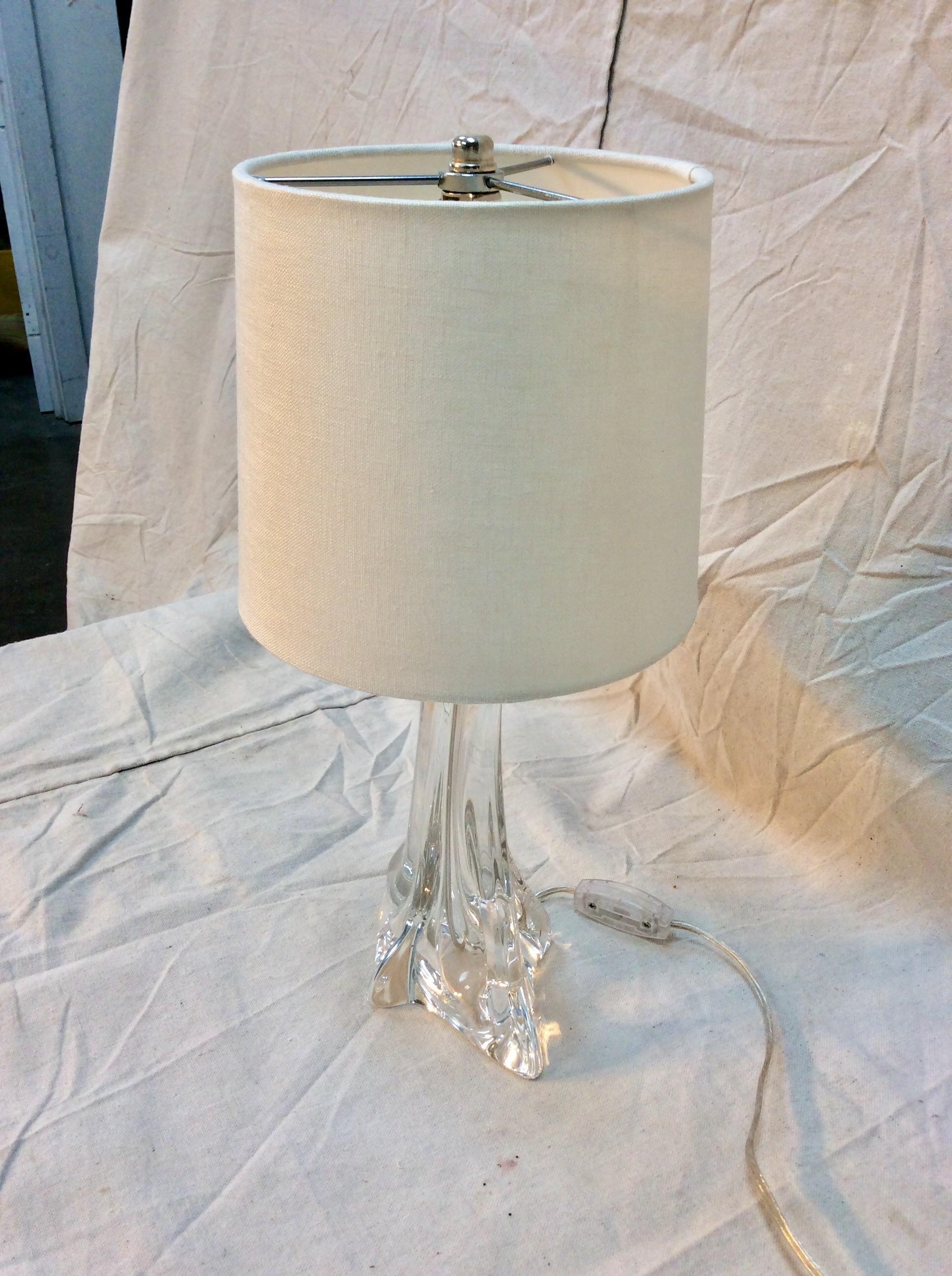 Mid-Century Modern Mid-20th Century French Art Glass Table Lamp For Sale