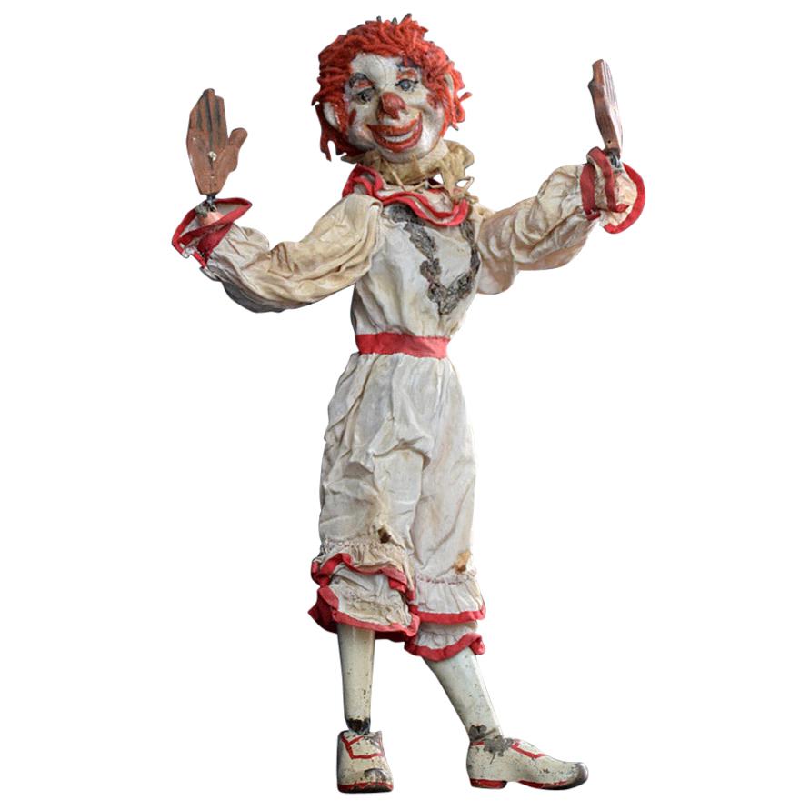 Mid-20th Century French Articulated Clown Marquette