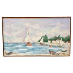 Mid-20th Century French Artist Signed Framed Painting