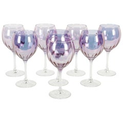 Mid-20th Century French Barware / Wine / Water Service / Eight People