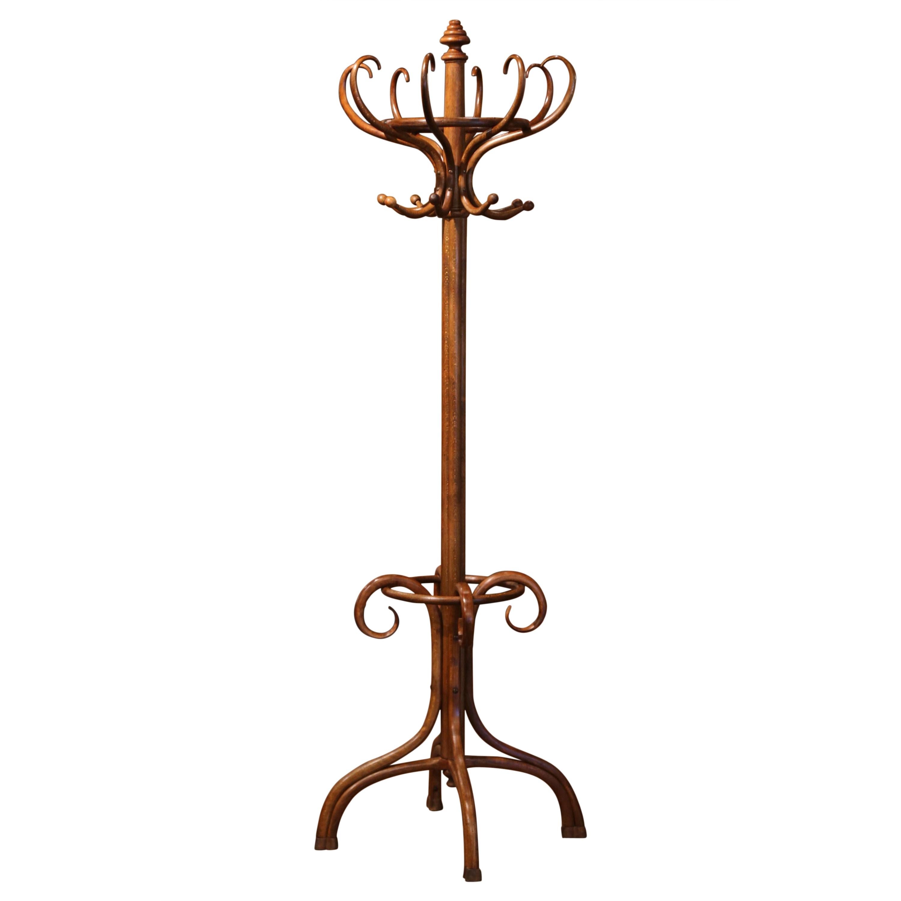 Mid-20th Century French Bentwood Coat Stand or Hat Rack Thonet Style