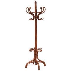 Mid-20th Century French Bentwood Hall Tree with Sixteen Hooks Thonet Style