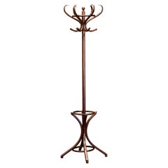 Vintage Mid-20th Century French Bentwood Swivel Coat Stand or Hat Rack Thonet Style