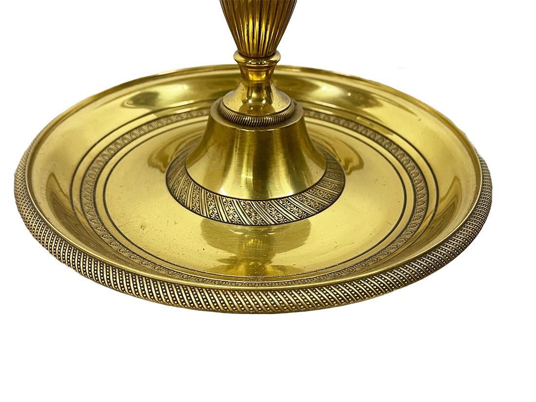 Brass Mid 20th Century French brass Bouillotte lamp For Sale