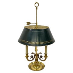 Retro Mid 20th Century French brass Bouillotte lamp