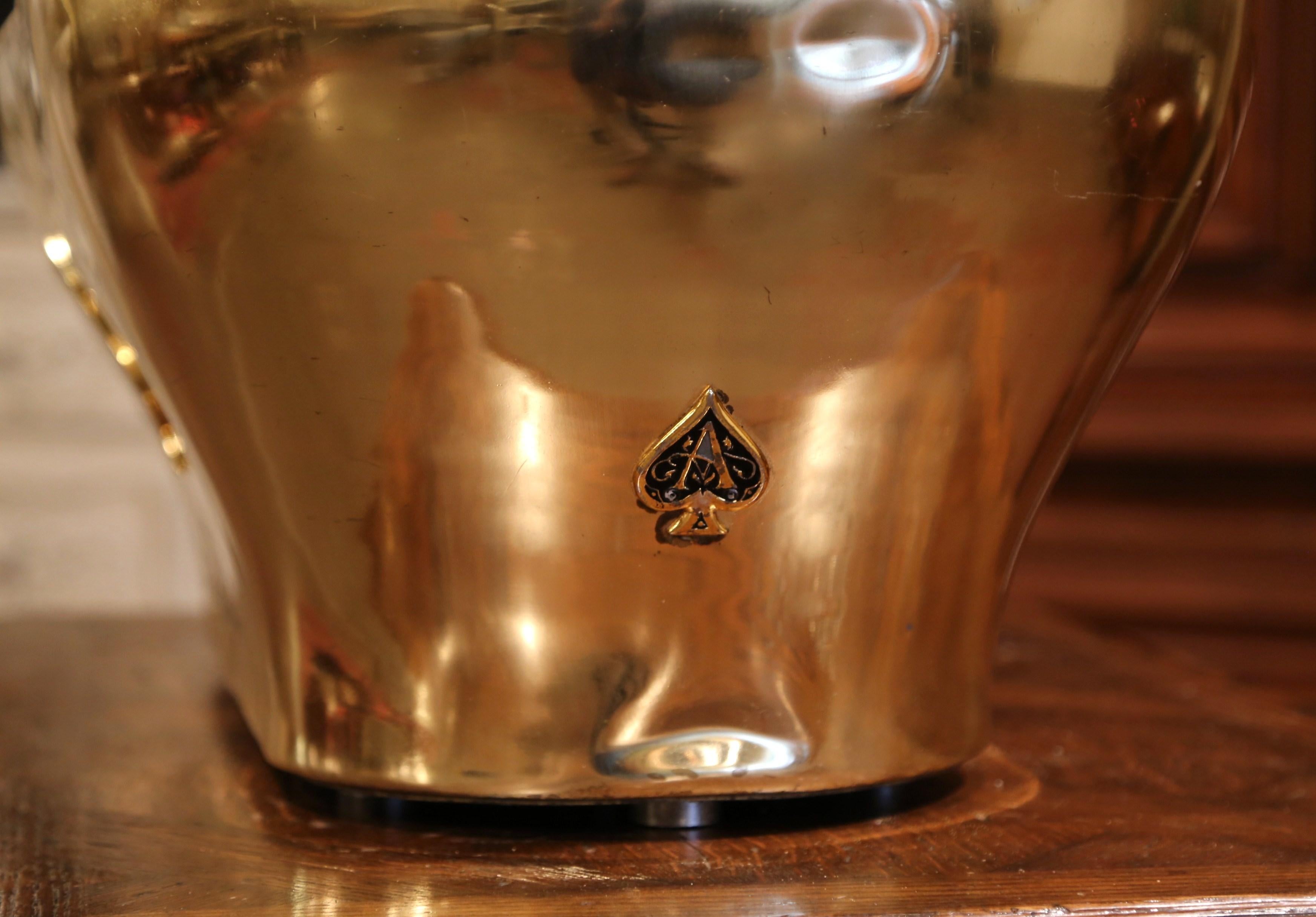 Mid-20th Century French Brass Champagne Cooler Tub from Armand de Brignac 1