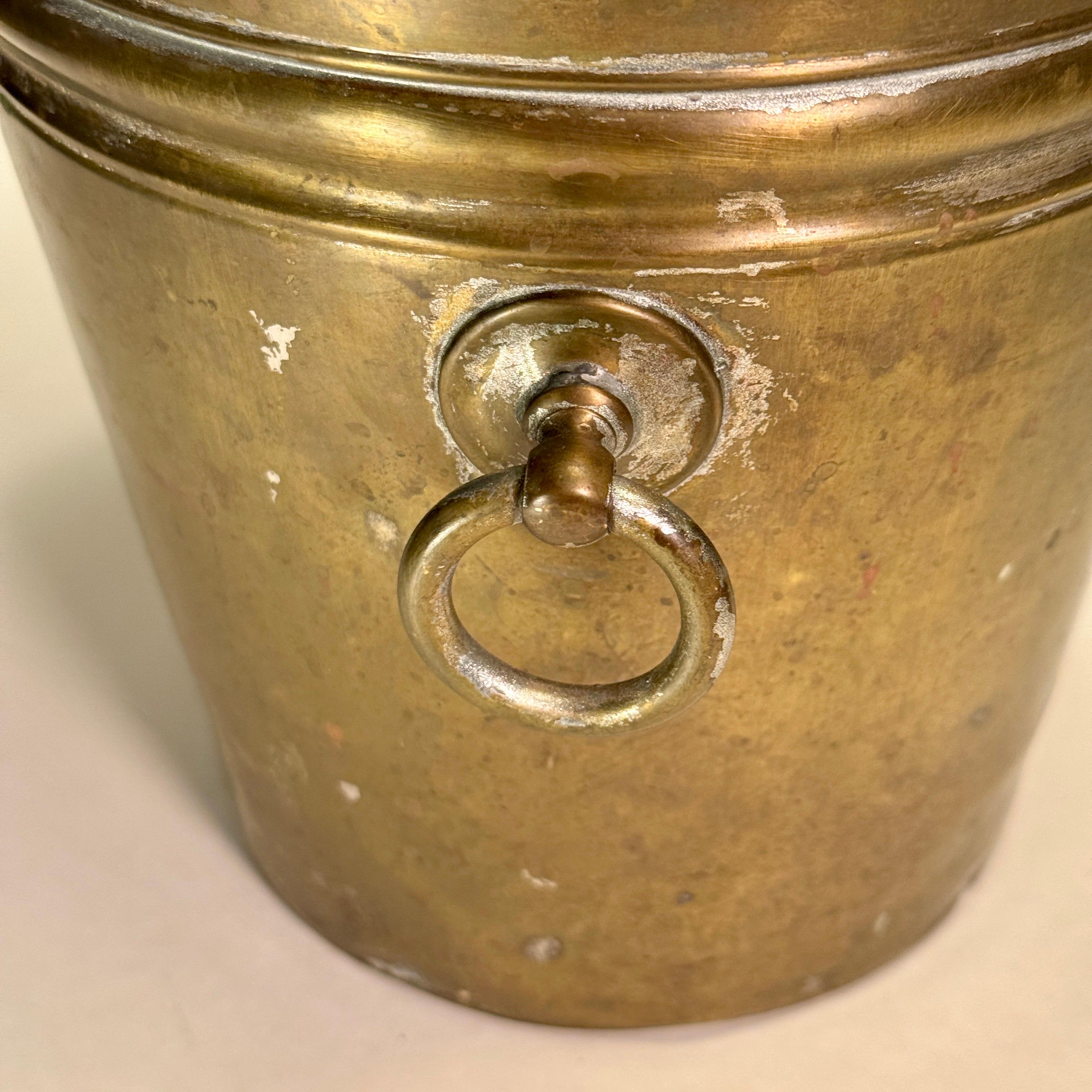 Mid 20th Century French Brass Ice and Champagne Bucket  For Sale 5