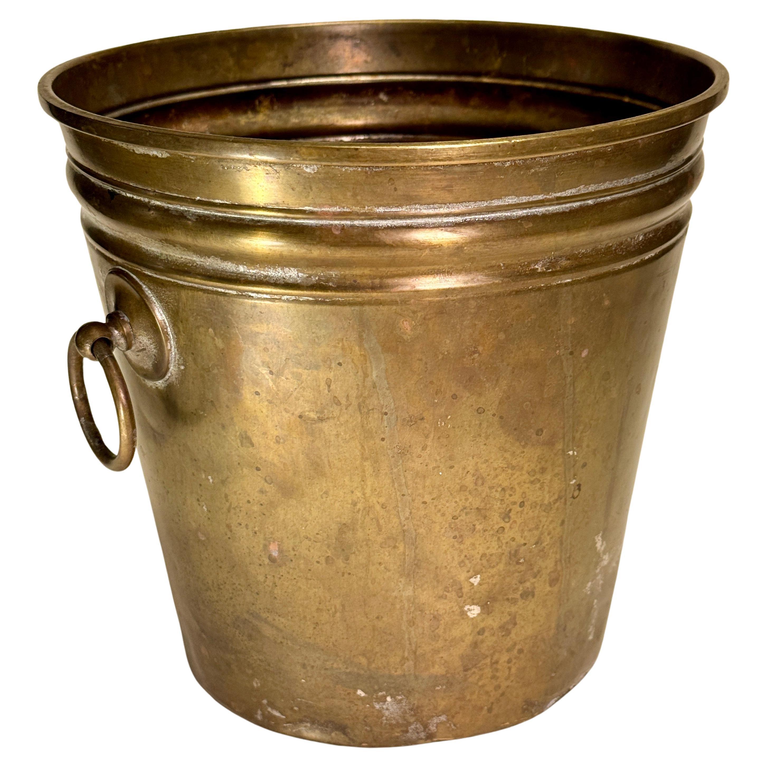 Mid 20th Century French Brass Ice and Champagne Bucket  For Sale 1