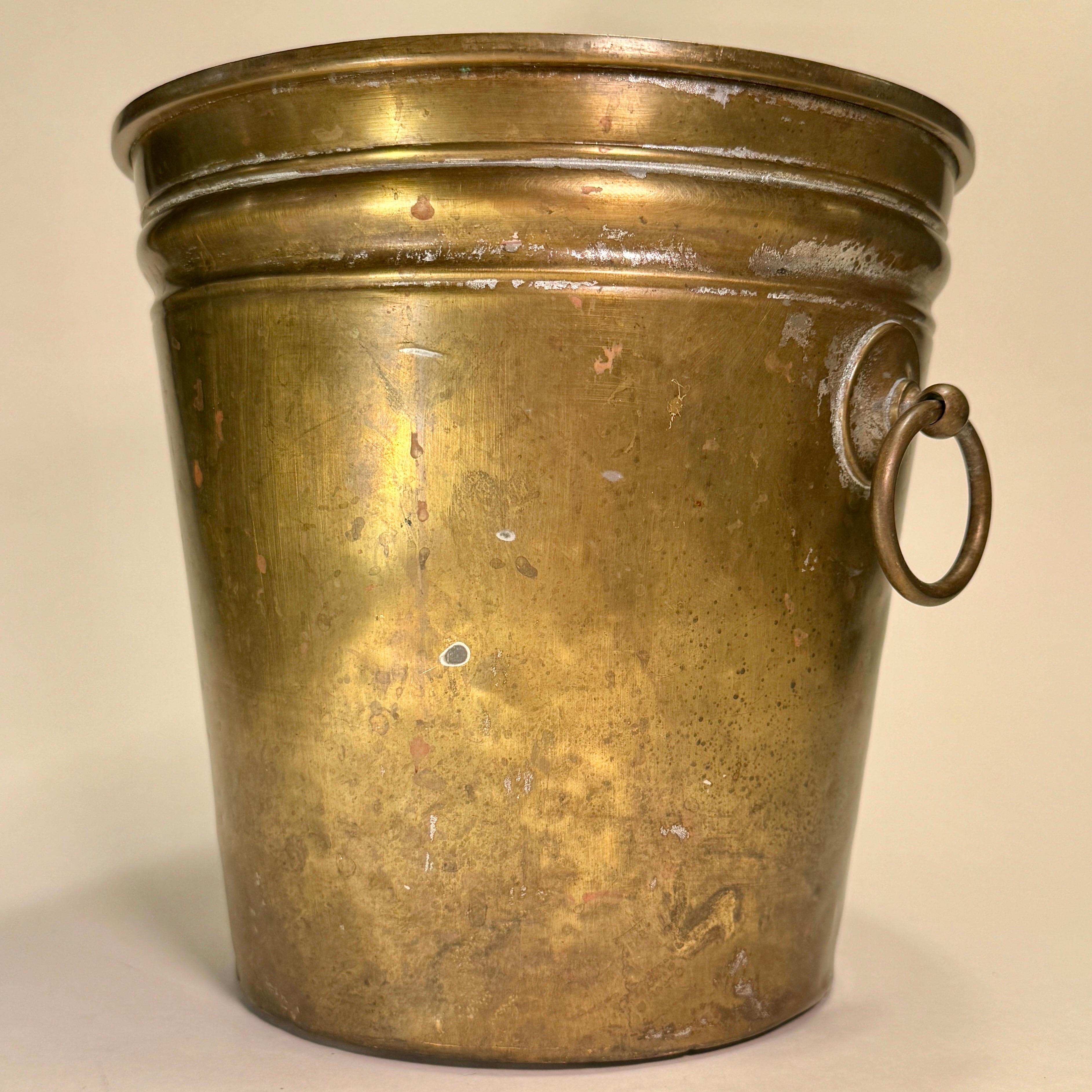 Mid 20th Century French Brass Ice and Champagne Bucket  For Sale 3