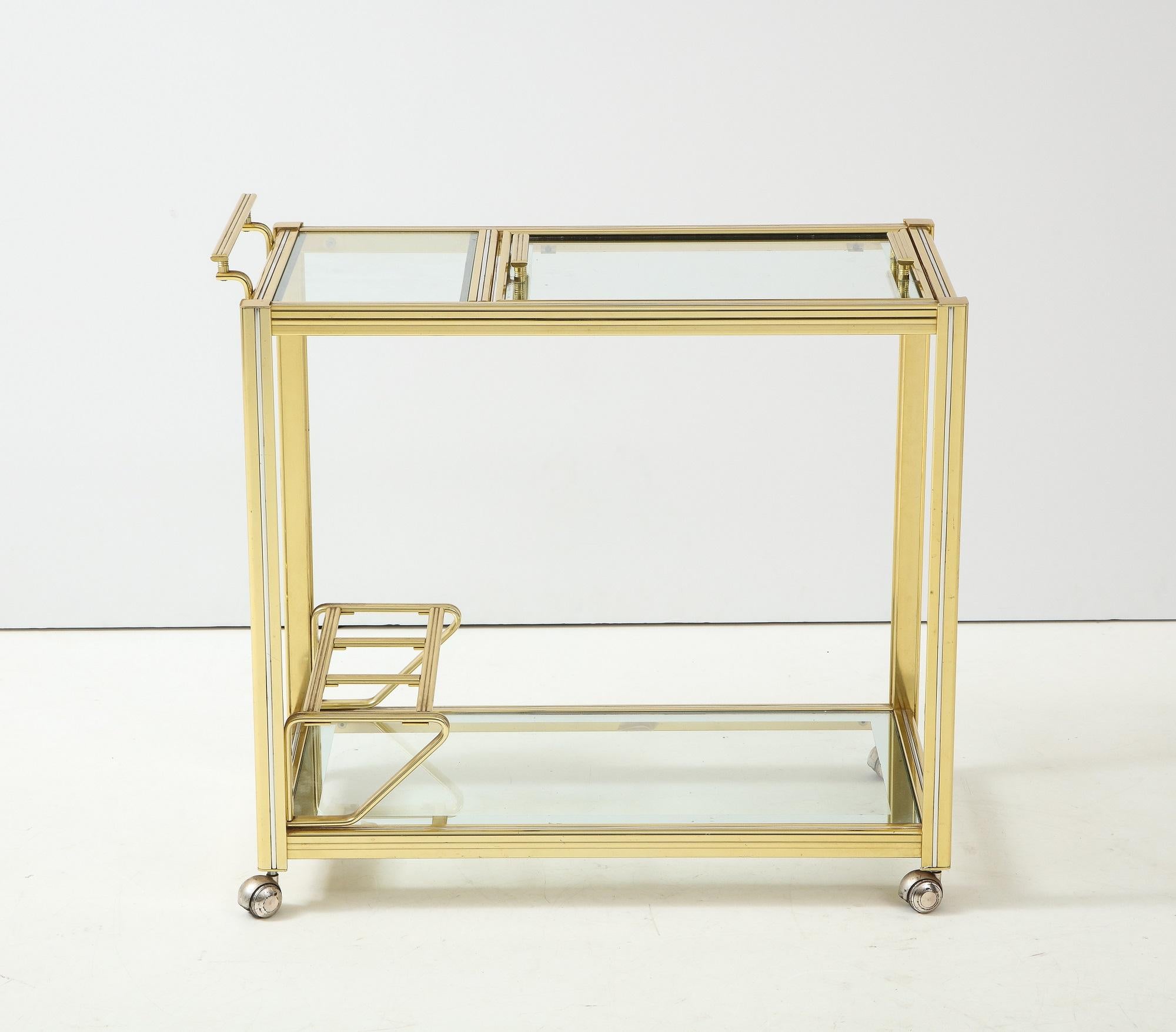 Mid 20th Century French Brass Trolley For Sale 7