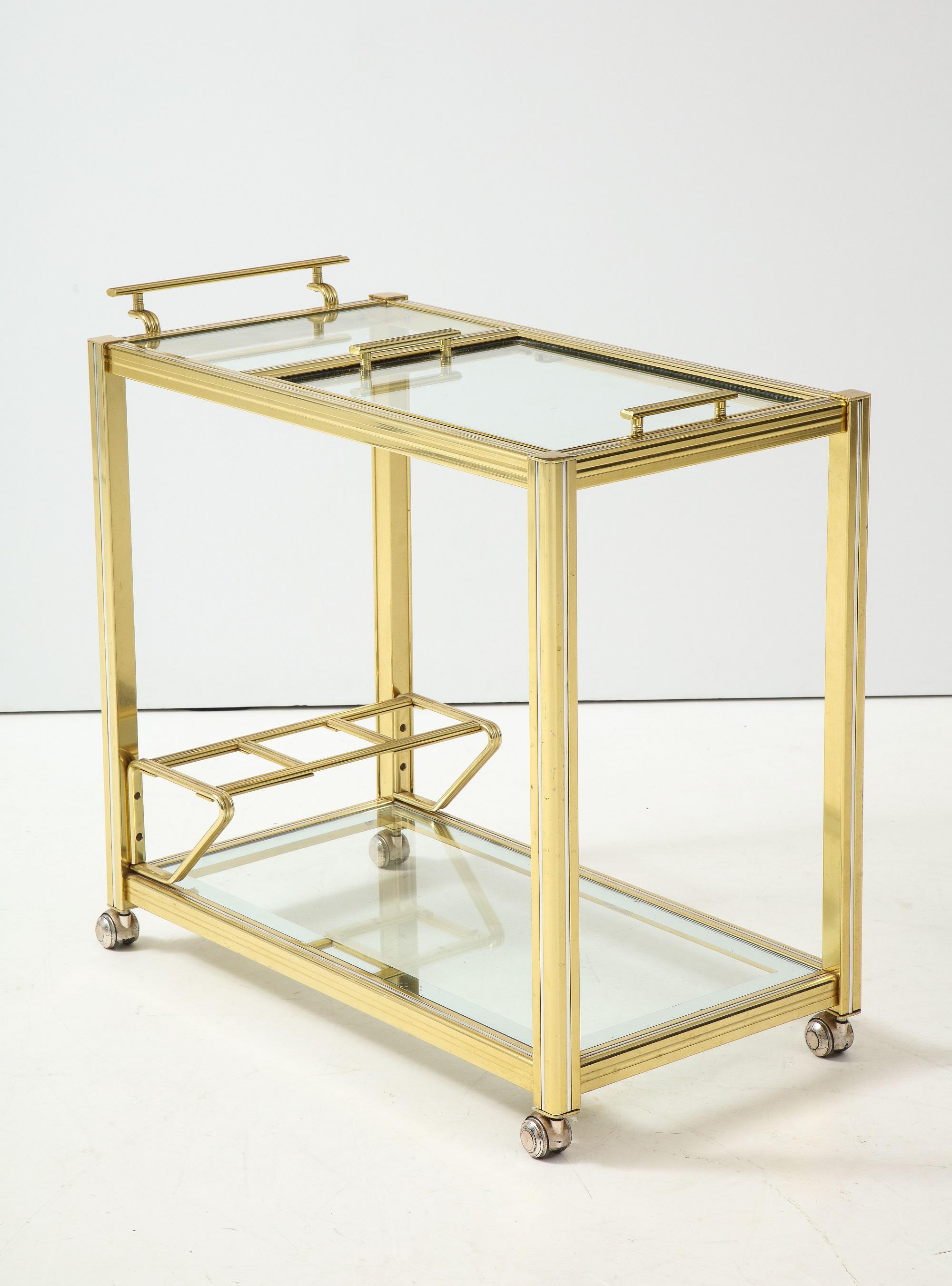 Mid 20th Century French Brass Trolley For Sale 5