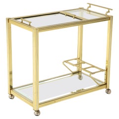 Carrello in ottone francese della metà del XX secolo